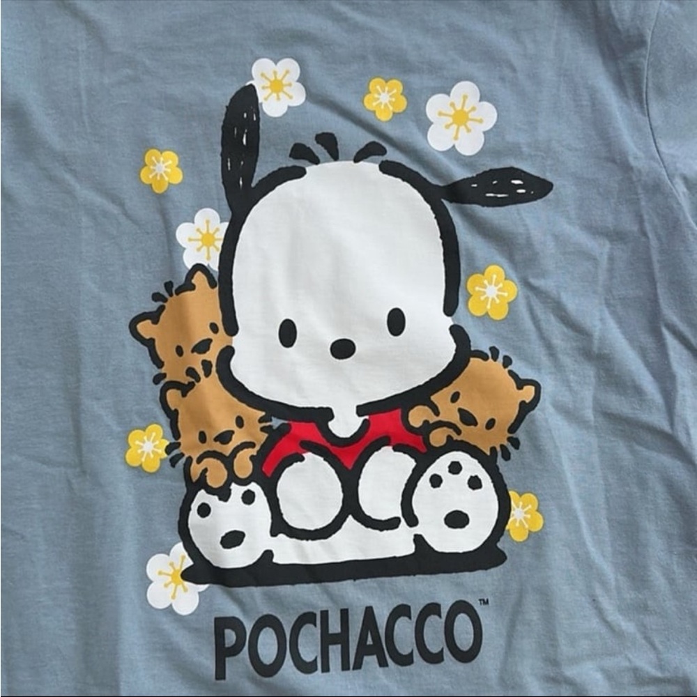 SANRIO POCHACCO BLUE JUNIOR GRAPHIC T-SHIRT SIZE XSMALL - Picture 3 of 5